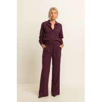 Expresso Blouse Travel Fudge Dark Red